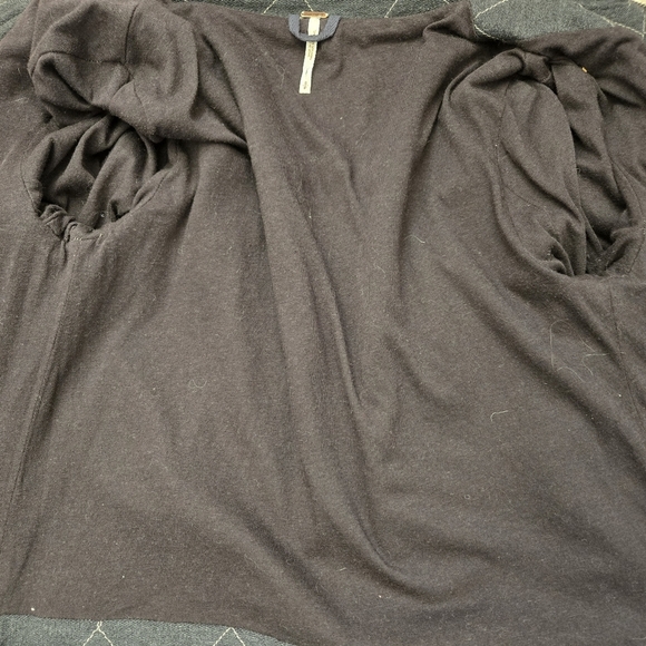 FREE PEOPLE Grey Quilted Studded Moto Sweater Jacket With Neck Buckles. Small - Picture 14 of 16